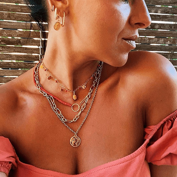 Cuba's chain choker necklace PWB094