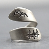 Natural landscape engraved ring PWB219