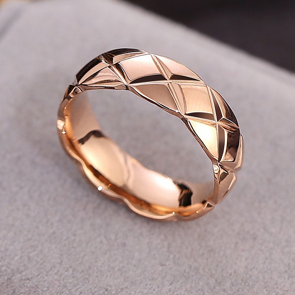 Stainless Steel Texture Ring PWB276