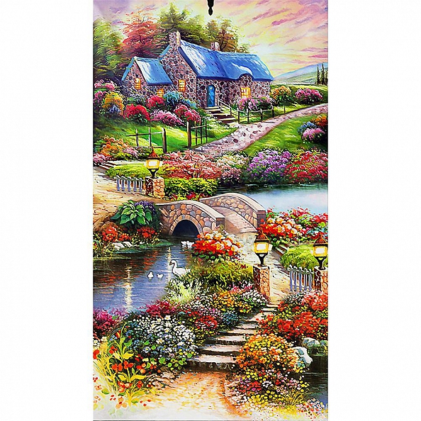 DIY Flower Crystal Rhinestone Diamond Painting(85*45cm) - Countryside PW778