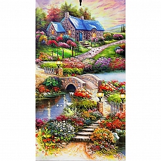 DIY Flower Crystal Rhinestone Diamond Painting(85*45cm) - Countryside PW778