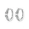 Simple Sterling Silver Hoop Earrings PWB526