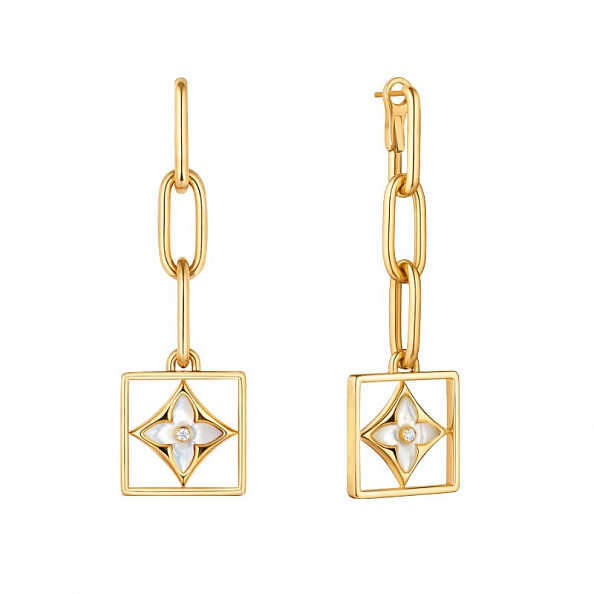 Clover gold plated retro necklace and earrings PWB104