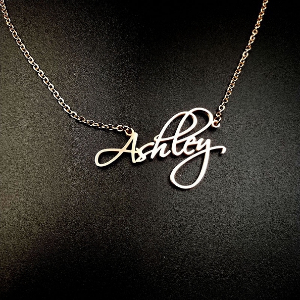 Custom Titanium steel name necklace PW058
