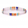 Elastic square beaded bracelet PWB083