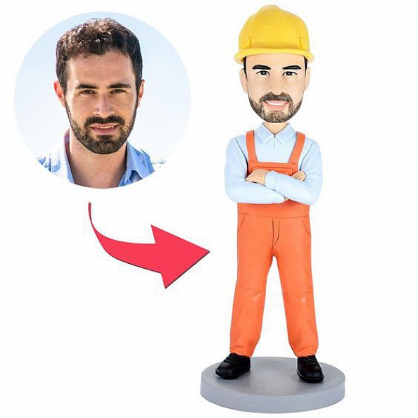 Bulider Construction Worker Custom Bobblehead PW409