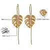 925 Sterling Silver Handmade Monstera Leaves Drop Earrings PWB251
