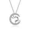 Sparkly Elk Necklace PWB344