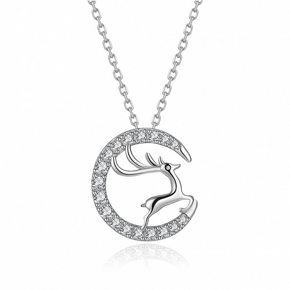Sparkly Elk Necklace PWB344