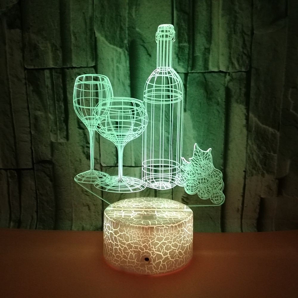 3D  Bottle Illusion Lamp Gift 7/16 Colors PW553