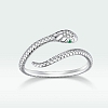 S925 Sterling Silver Cute Snake Ring PWB428
