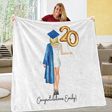 Personalized Graduation Fleece Blanket for Class Of 2020 PW280