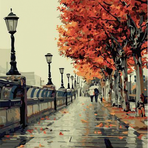 Landscape London Street Paint By Numbers Kits PW362