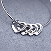 Family Bracelet With Heart Shape Pendants PW823