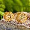 Natural Olivine Flower Stud Earrings PWB388