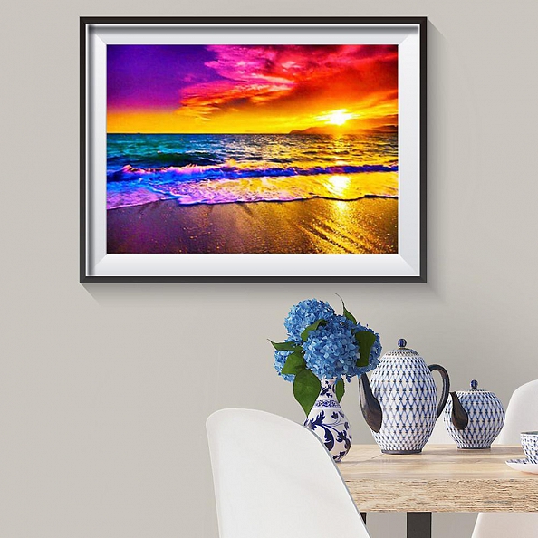 DIY Full Round Diamond Painting sunset clouds PW684 - Personalized Gift ...