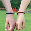 Couple Magnetic Attraction Bracelet with Mountains and Rivers Carved Charm PW824