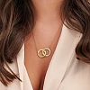 Cubic Zirconia Interlocking Circle Necklaces PW878
