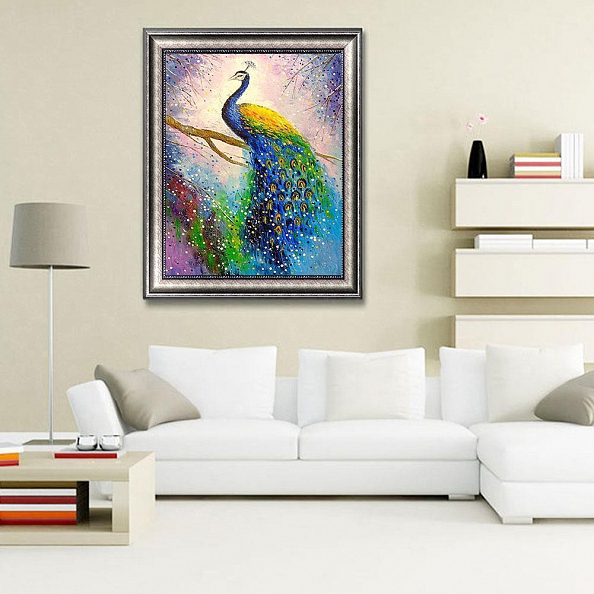 5D DIY Full Drill Diamond Painting-Peacock PW661