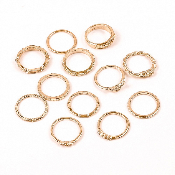 Tocona Bohemian Vintage Gold Crescent Geometric Ring PWB089