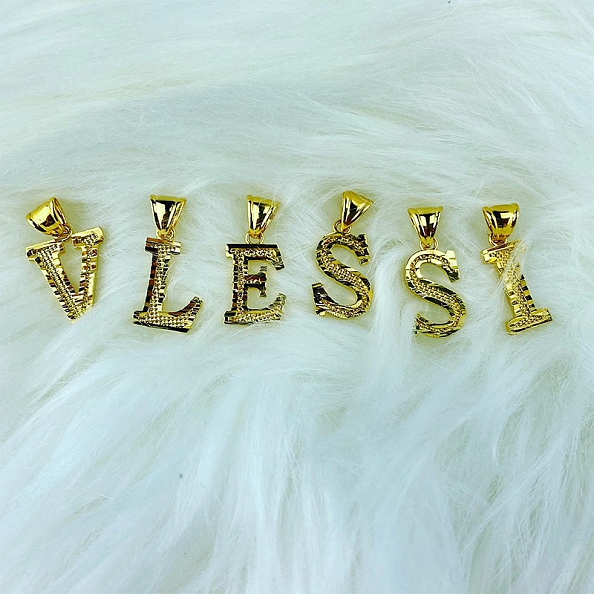 Alphabet Pendant in 18k Gold Plated PWB023