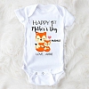 Custom Fox Mother's Day Baby Bodysuits PW150