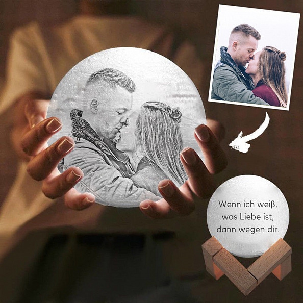 Moon Lamp With Photo Two Colors PW026