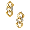 Gold and silver chain earrings PWB225