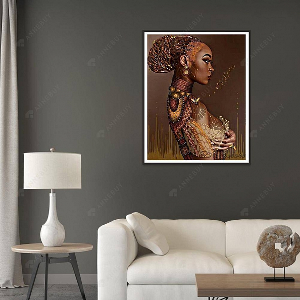 DIY Full Round Drill Diamond Painting -Ethnic Beauty PW725