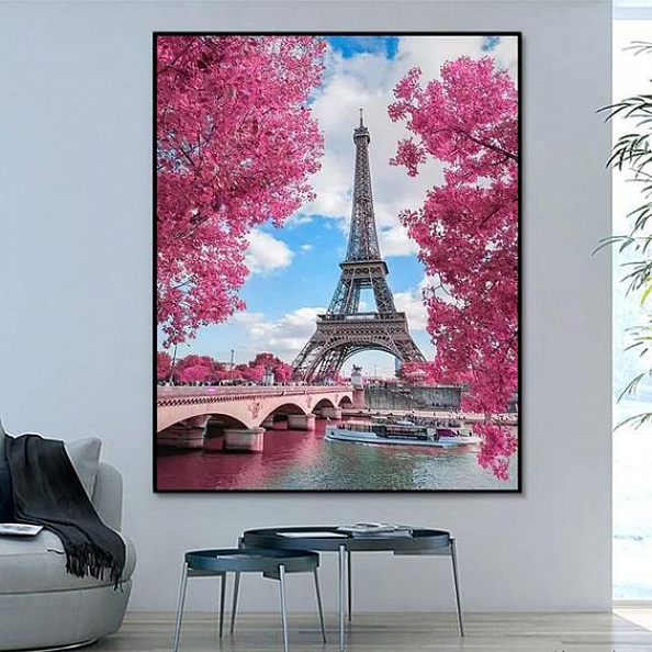 Landscape Eiffel Tower Paint By Numbers Kits  PW360
