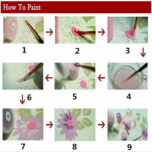 Diy Paint by Number Kits -Fluffy Cats PW660