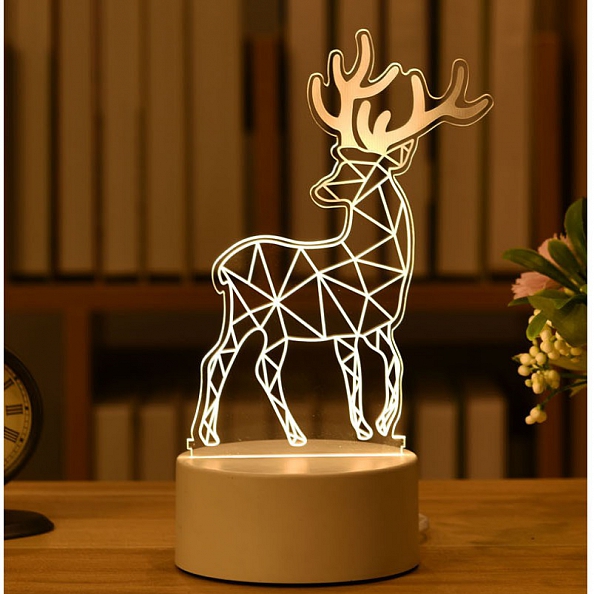 Customized 3D Deer Illusion Lamp Gift PW554