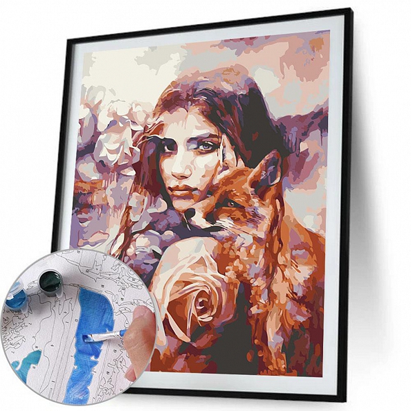 DIY Paint By Numbers Kit(40x50cm) - Beauty Fox PW788