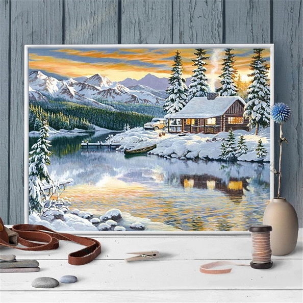 Full Drill 5D Diamond Painting Kit (DIY) -Snow Homw PW533
