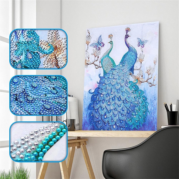 DIY Crystal Rhinestone Diamond Painting-Peacock PW808