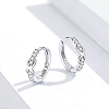 Simple Sterling Silver Hoop Earrings PWB526