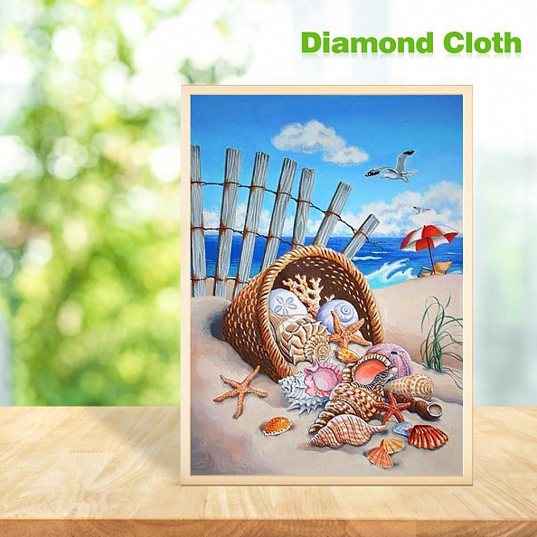 DIY Full Round Diamond Painting Seaside Sea Snail  PW730