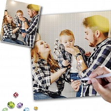 Custom Happy Family Photo DIY Diamond Painting PW214