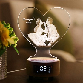 Personalized Crystal Lamp with Picture - Birthday Gift PW044
