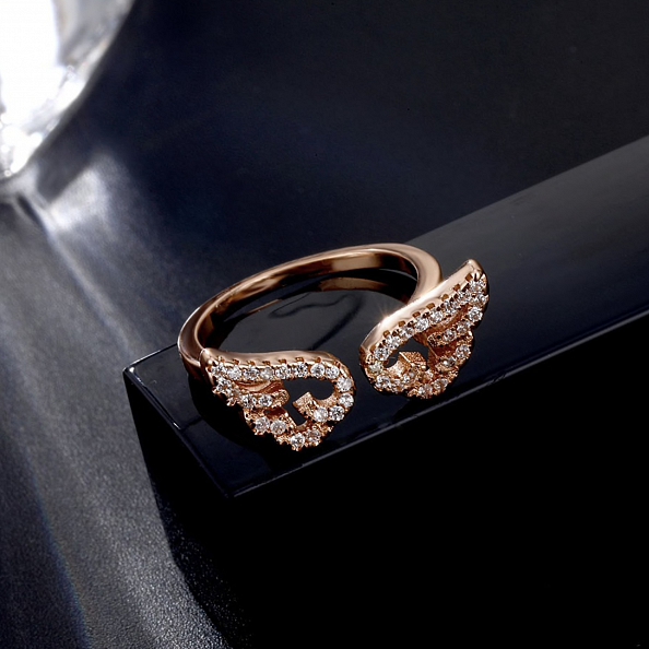 Angel Wing Crystal Ring PWB550