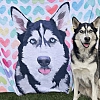 Custom Dog Blankets Personalized Pet Photo Blankets Painted Art Portrait Fleece Blanket PW005