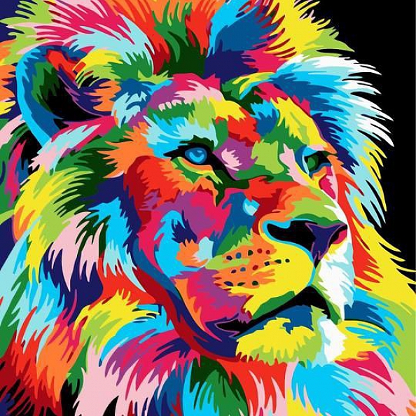 Lion Paint By Numbers Kits PW104