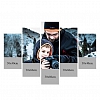 Father's Day Gifts Custom Painting 5pcs Contemporary for Family Unique Gifts Wall Decor PW249