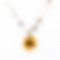 Simple Sunflower & Pearl Necklace PWB498