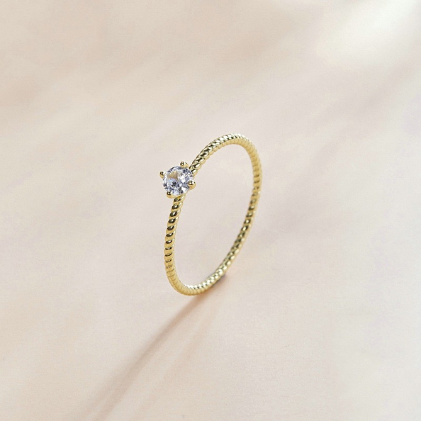 Minimalist Cubic Zircon Ring PWB560