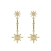 Shiny Crystal Star Drop Earrings PWB270