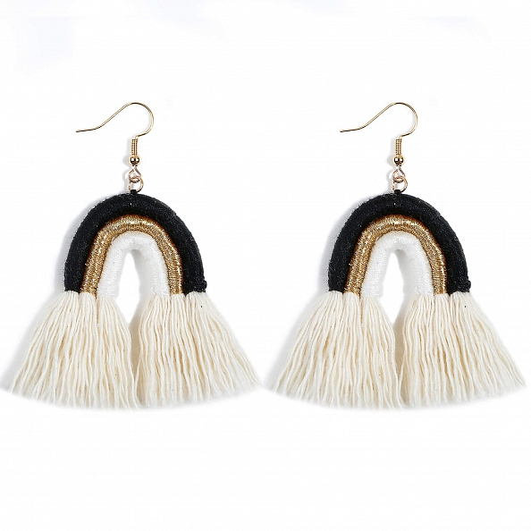 Colorful tassel earrings PWB226