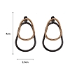 Double layer Metal Geometric Water Drop Earrings PW991