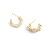 Opal hoop earrings PWB043