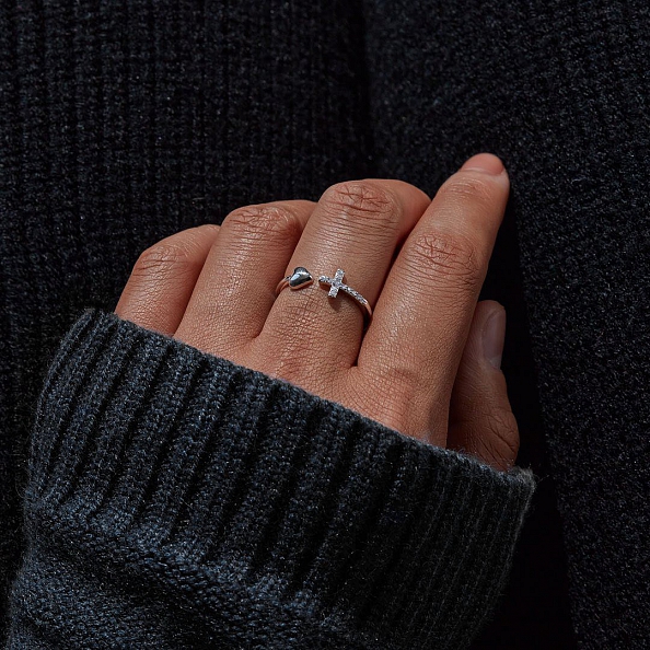 TO MY DAUGHTER PRAY THROUGH IT CROSS & HEART RING PWB578